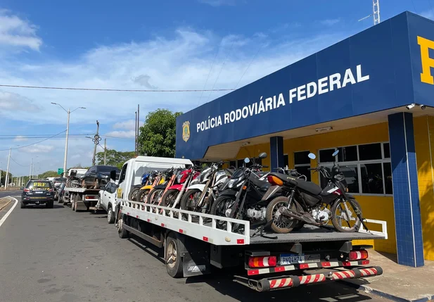 A operação Hircus apreendeu mais de 200 motocicletas com registro de furto ou roubo em cidades do Piauí