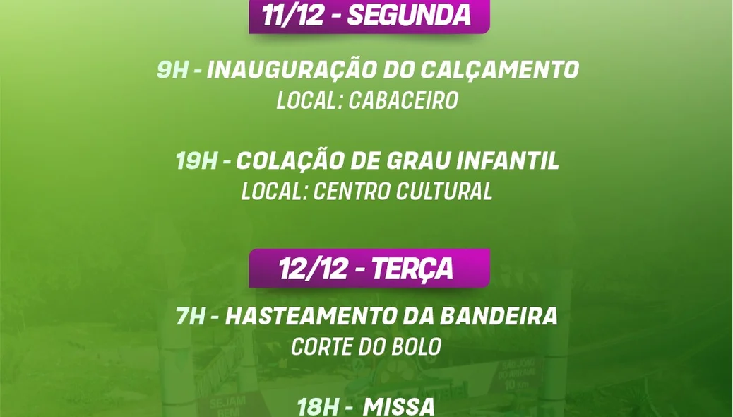 A programação se encerra na terça-feira (12)