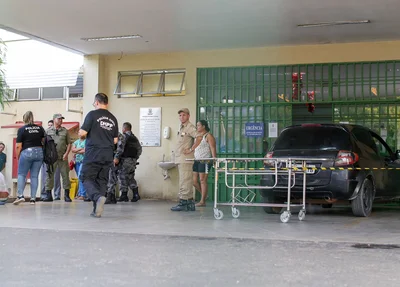 A vítima morreu dentro do veículo preto no HUT