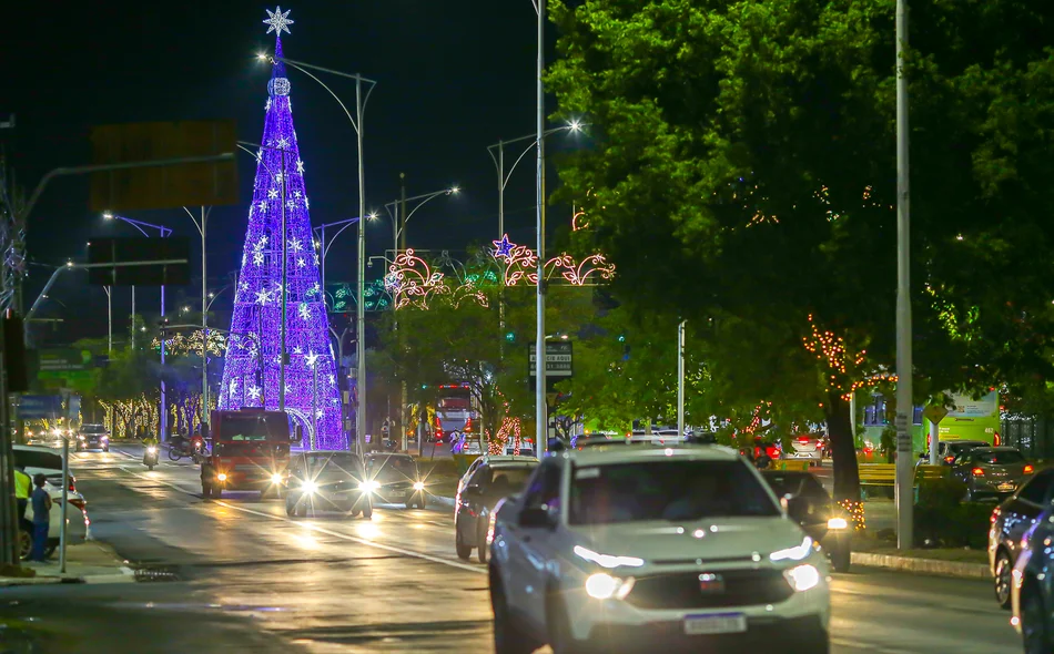 Árvore de Natal na Avenida Frei Serafim
