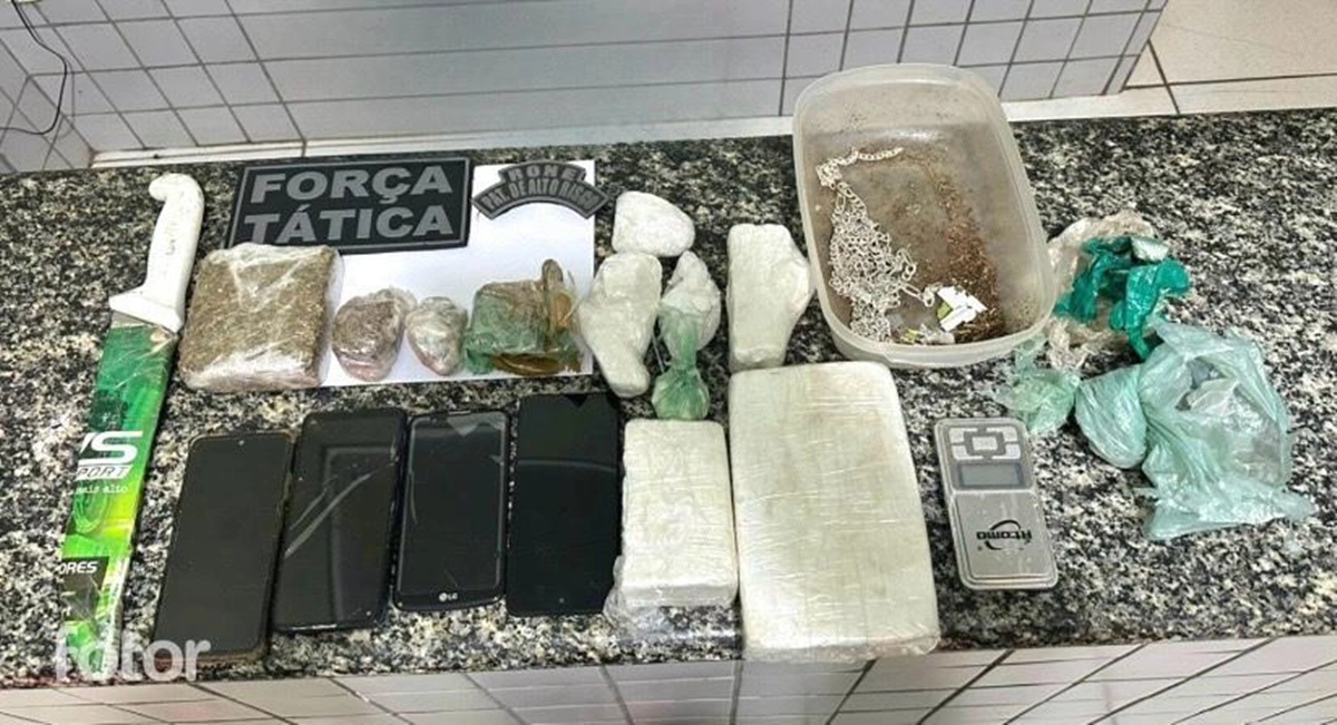 As drogas apreendidas foram avaliadas em cerca de R$ 150.000,00