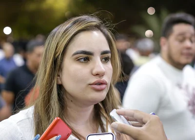 Bárbara Soares em lançamento da plataforma Novo Plano Teresina