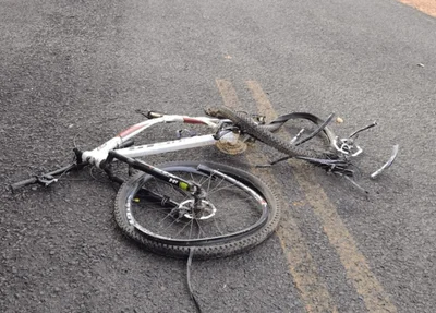 Bicicleta de Oscar Pires Veras ficou completamente destruída