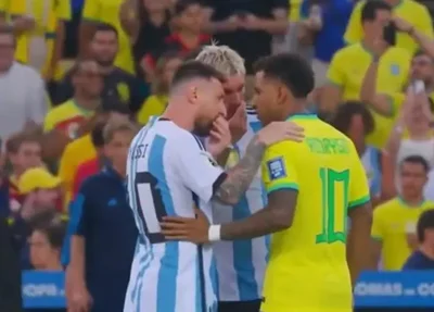 Briga entre Messi e Rodrygo