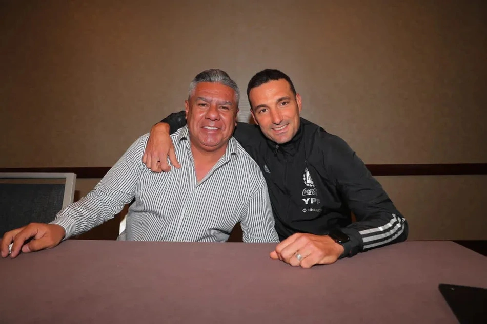 Claudio Tapia e Lionel Scaloni
