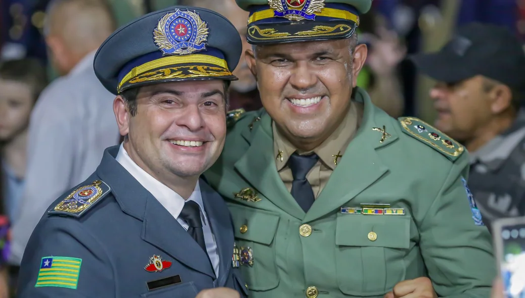 Coronel Scheiwann Lopes e tenente-coronel Audivan Nunes
