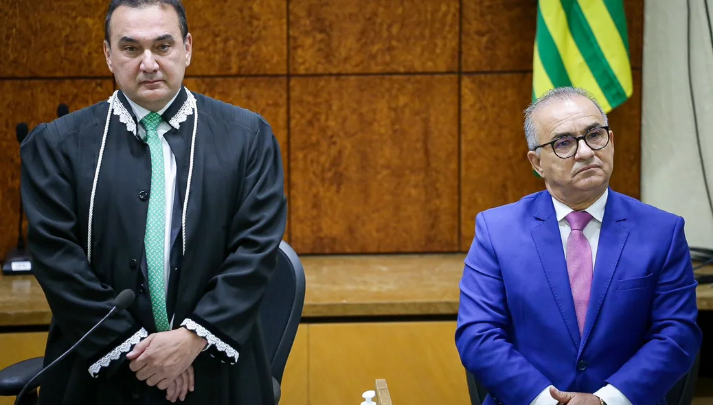 Desembargador Erivan Lopes e Danilo Carvalho Franco Pereira, diretor-geral do TRE-PI