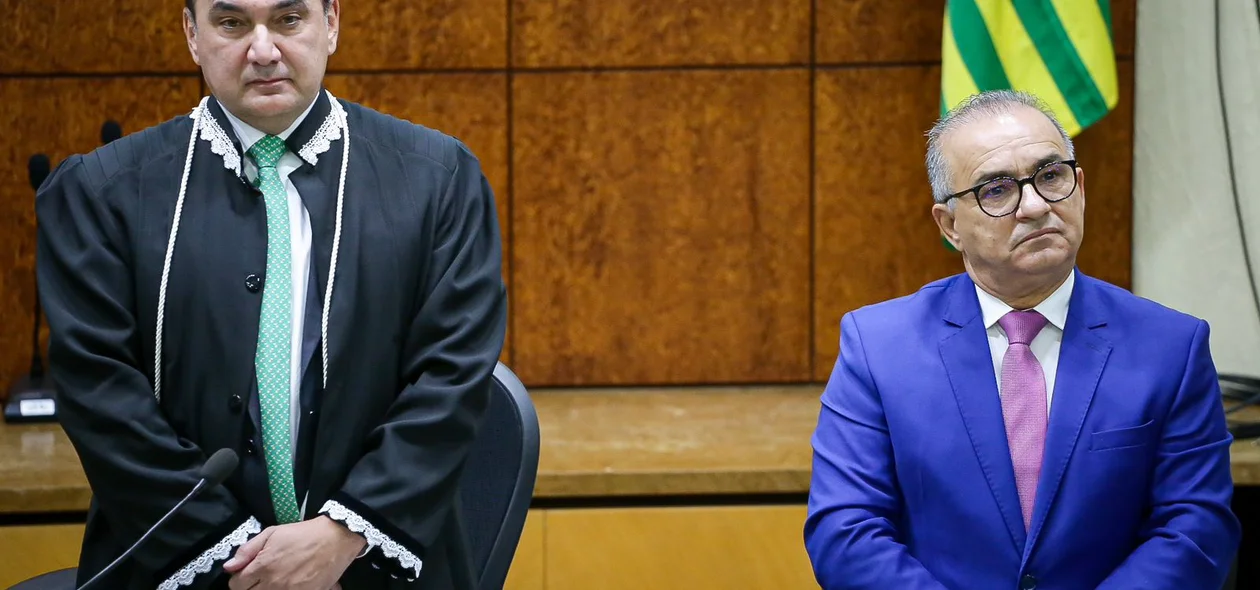 Desembargador Erivan Lopes e Danilo Carvalho Franco Pereira, diretor-geral do TRE-PI