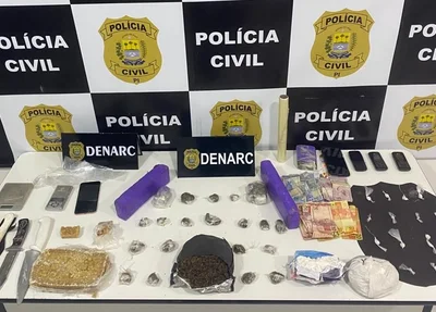 Drogas apreendidas durante a Operação Cerco Fechado
