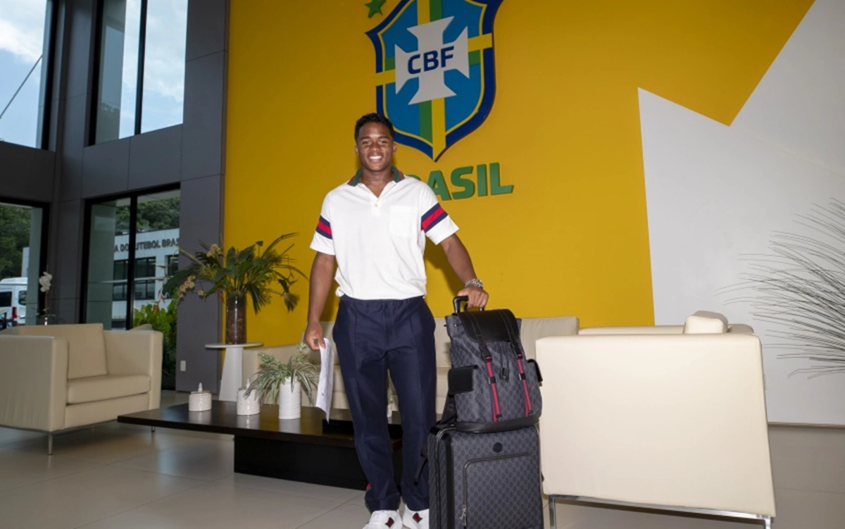 Endrick se apresentou pela primeira vez na Seleção Brasileira