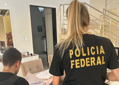 Equipes da PF em cumprimento a mandados na Operação Fake Solis em São Luís-MA