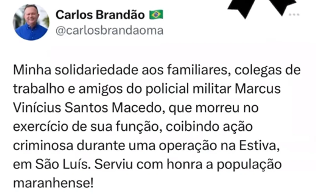 Governador do Maranhão sobre assassinato de PM piauiense em São Luís