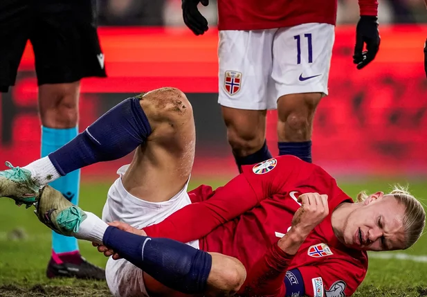 Haaland tem lesão no tornozelo e é desfalque na Noruega