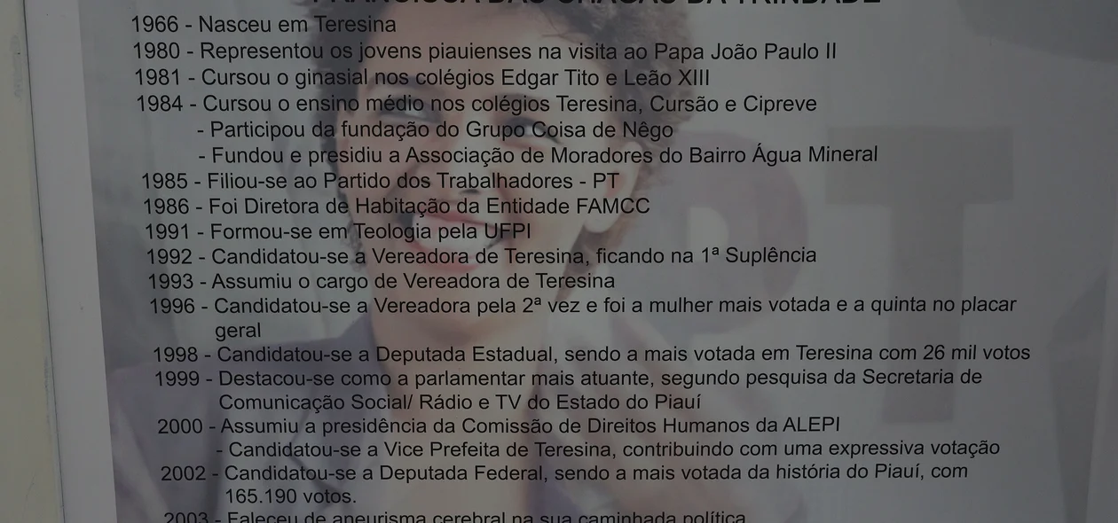 História de Francisca Trindade