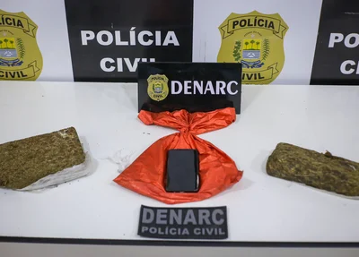 Material apreendido pela equipe do DENARC