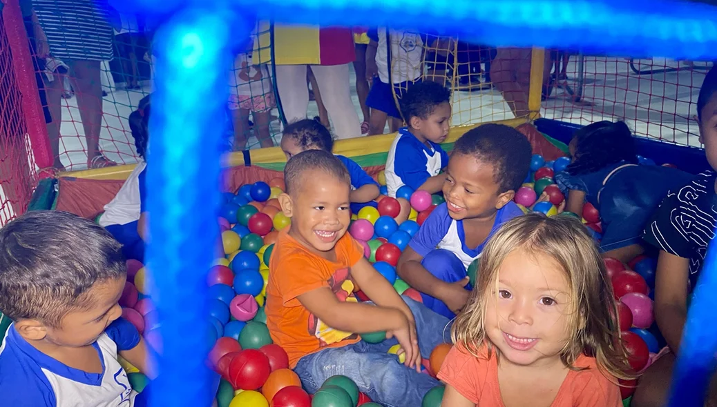 Momento de diversão das crianças