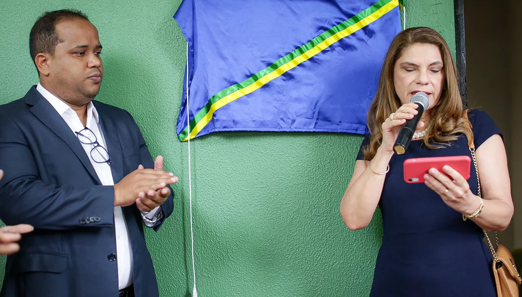 Nadi Magalhães falou durante inauguração da sala de imprensa