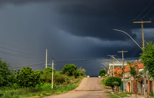 Paisagem céu nublado preparando chuva