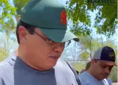 Prefeito de Altos durante a tradicional limpeza da Gruta de Nossa Senhora da Conceição na localidade Solidade