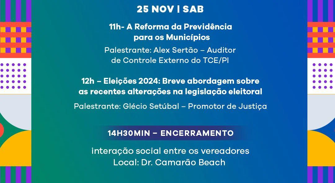 Programação do II Encontro Estadual do Legislativo Municipal