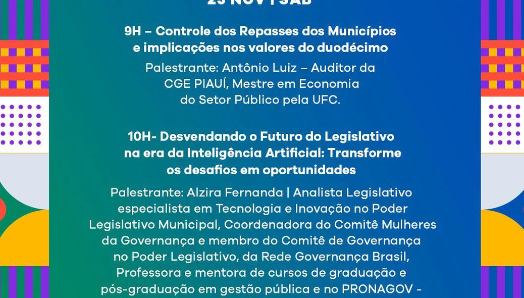 Programação do II Encontro Estadual do Legislativo Municipal