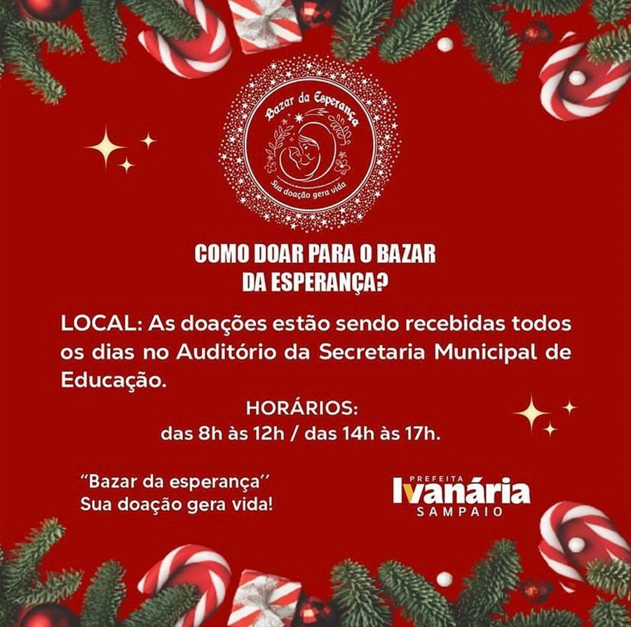 Saiba como doar para o Bazar da Esperança