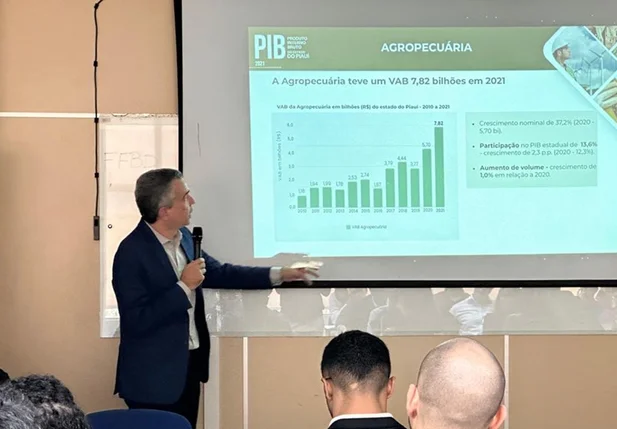 Secretário Washington Bonfim apresenta dados relacionados ao PIB do Piauí em 2021