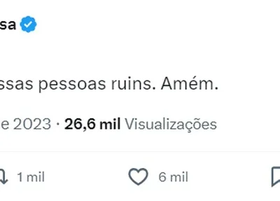 Tuíte feito por Gabriel após publicar foto em alusão ao aniversário do Flamengo