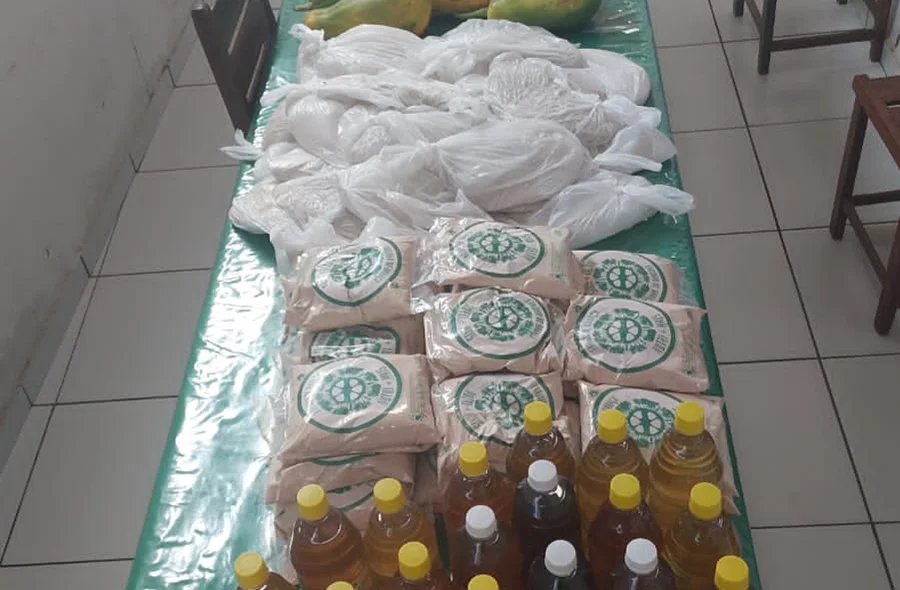 Alimentos entreges na ação