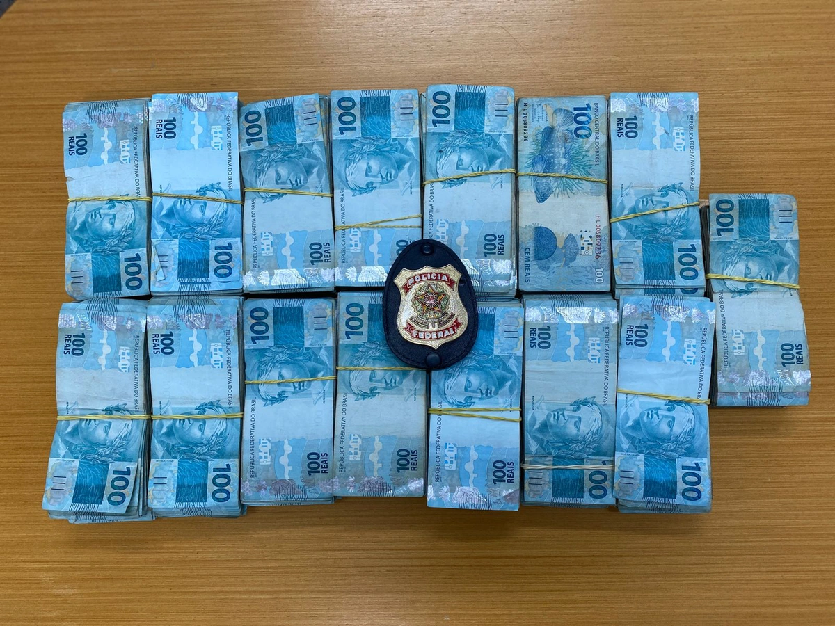 Cédulas de R$ 100,00 apreendidas na operação Creta