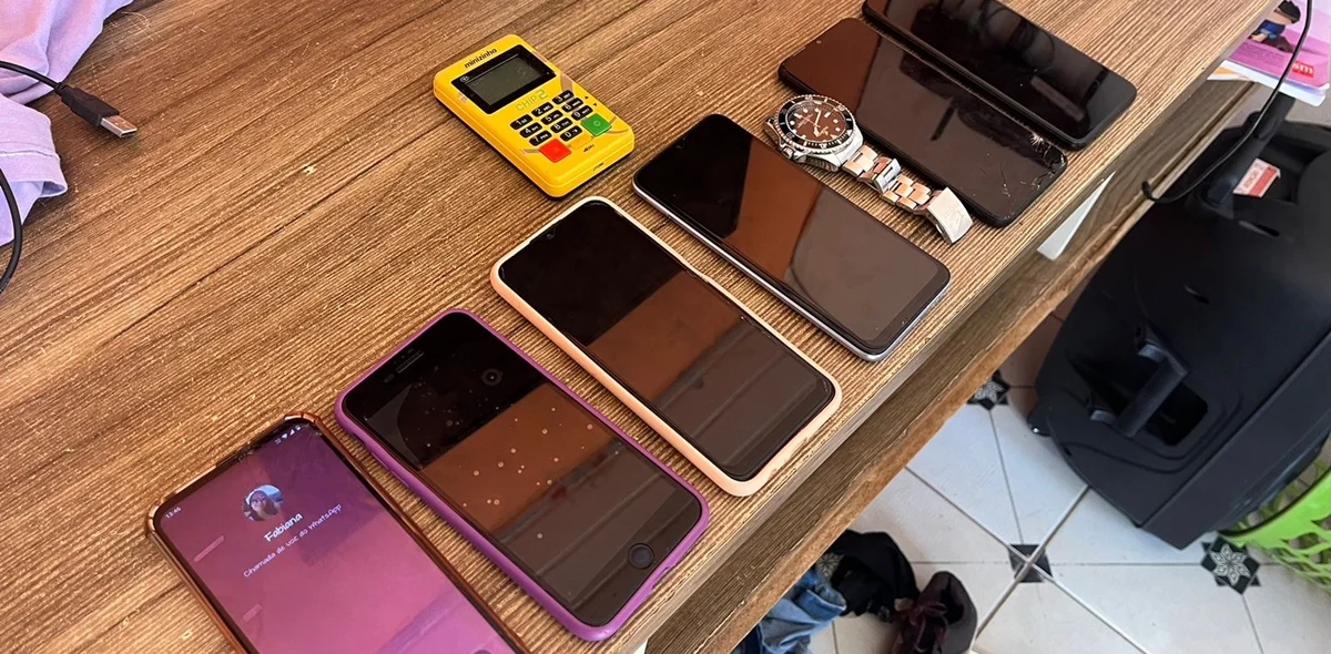 Celulares apreendidos durante a DRACO 78