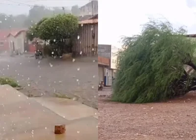 Chuva de granizo em Paulistana