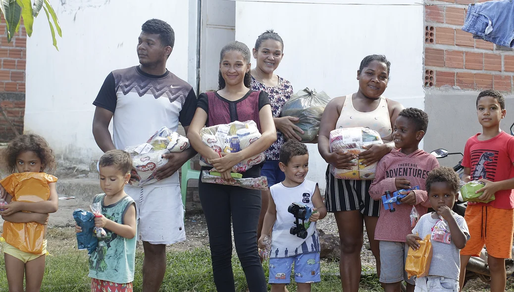 Comunidade que foi atendida pelo projeto Doe Sorrisos