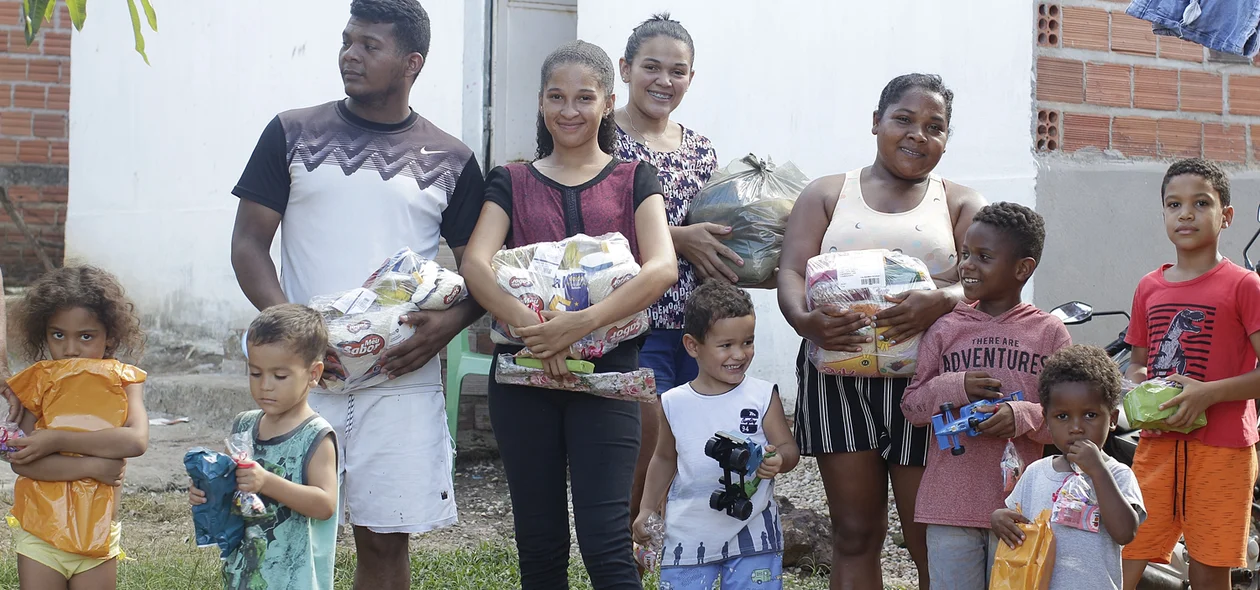 Comunidade que foi atendida pelo projeto Doe Sorrisos