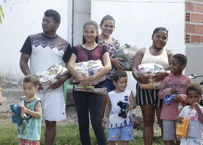 Comunidade que foi atendida pelo projeto Doe Sorrisos