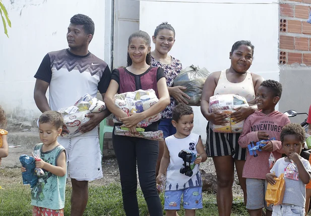 Comunidade que foi atendida pelo projeto Doe Sorrisos