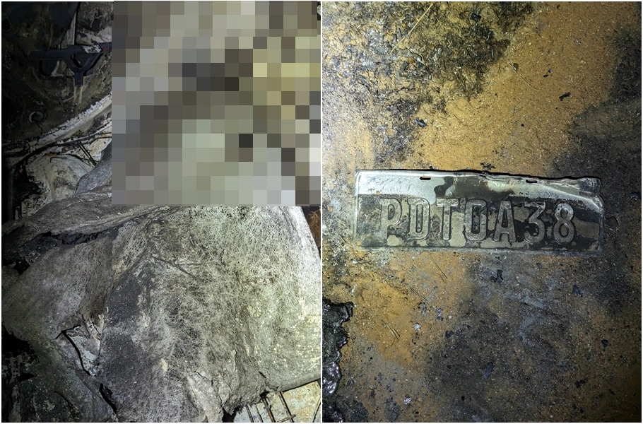 Corpo carbonizado, encontrado dentro do carro do cabo Ibiapina, da Polícia Militar do Piauí
