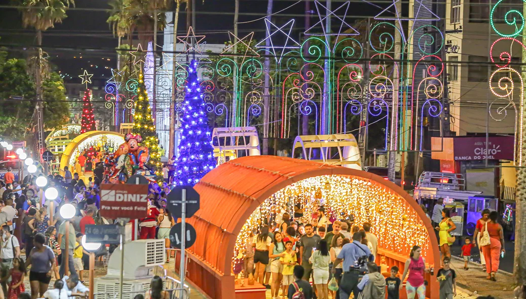 Decoração natalina encantou o público