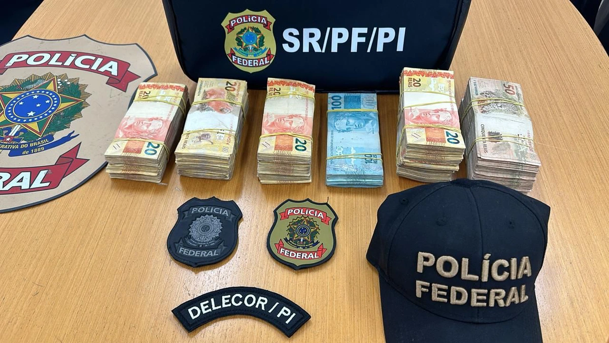 Dinheiro apreendido durante a Operação Creta, da Polícia Federal