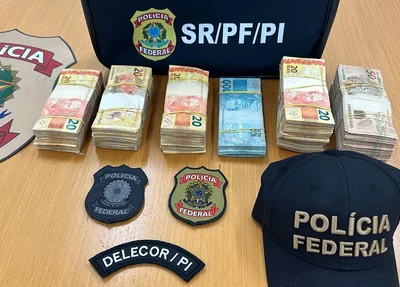Dinheiro apreendido durante a Operação Creta, da Polícia Federal