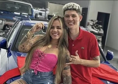 Erick Costa e sua esposa, Skarlete Melo