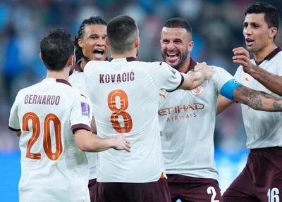 Jogadores do Manchester City