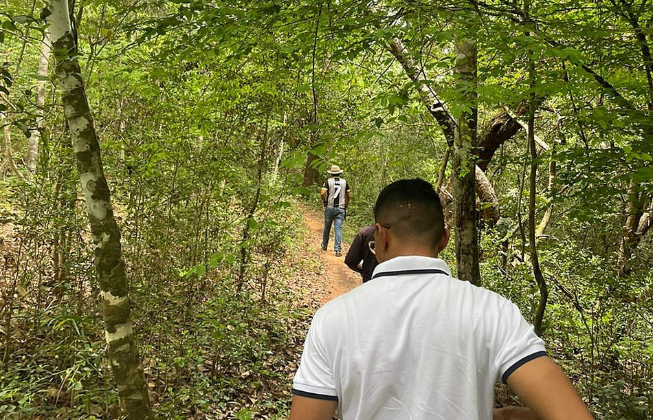 Local onde os policiais tiveram que se deslocar para prenderem o suspeito