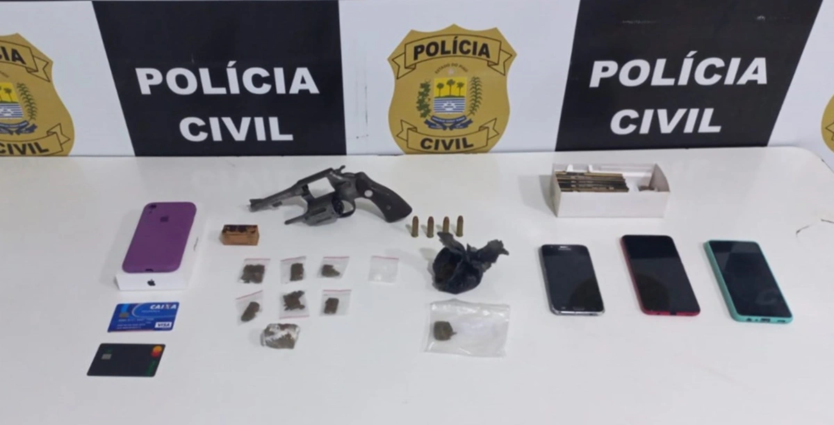 Material apreendido pelo DENARC nas zonas sul e leste de Teresina