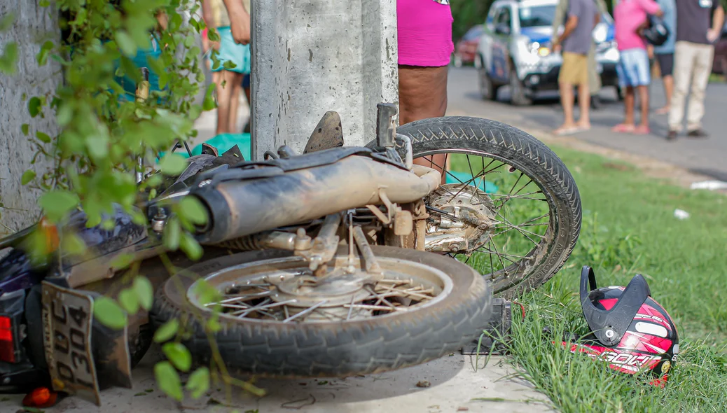 Moto da vítima que veio a óbito