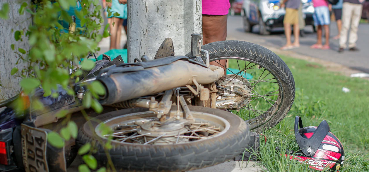 Moto da vítima que veio a óbito