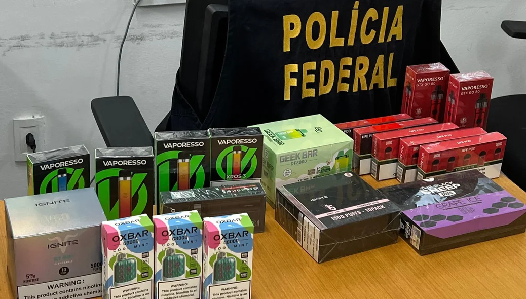 PF apreendeu cigarros eletrônicos