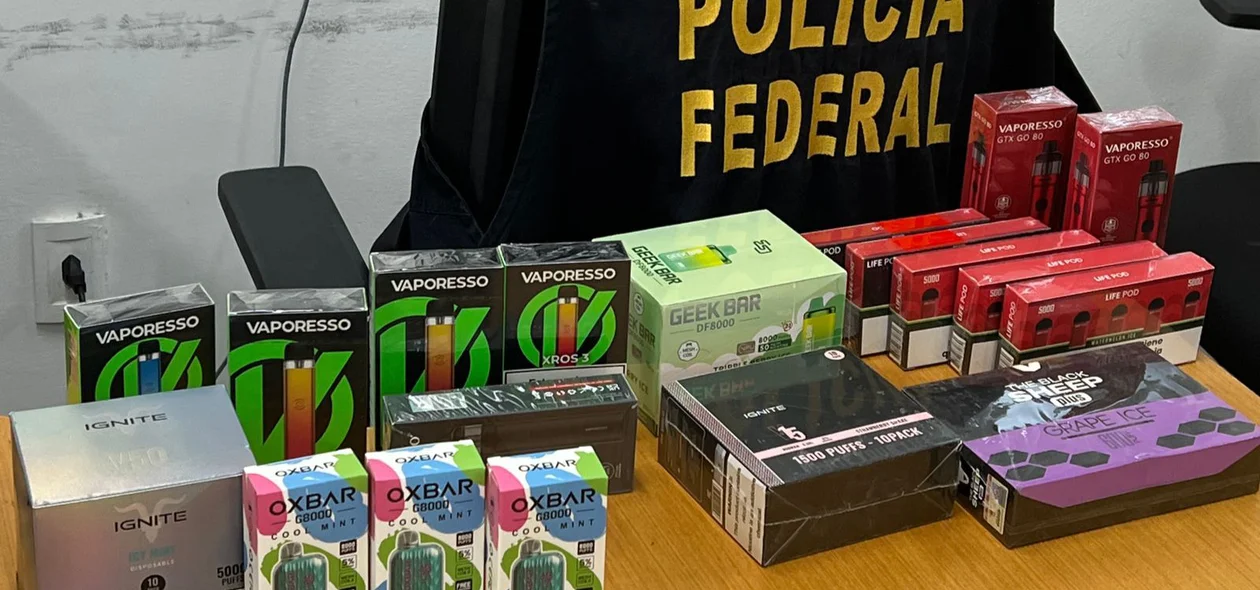 PF apreendeu cigarros eletrônicos