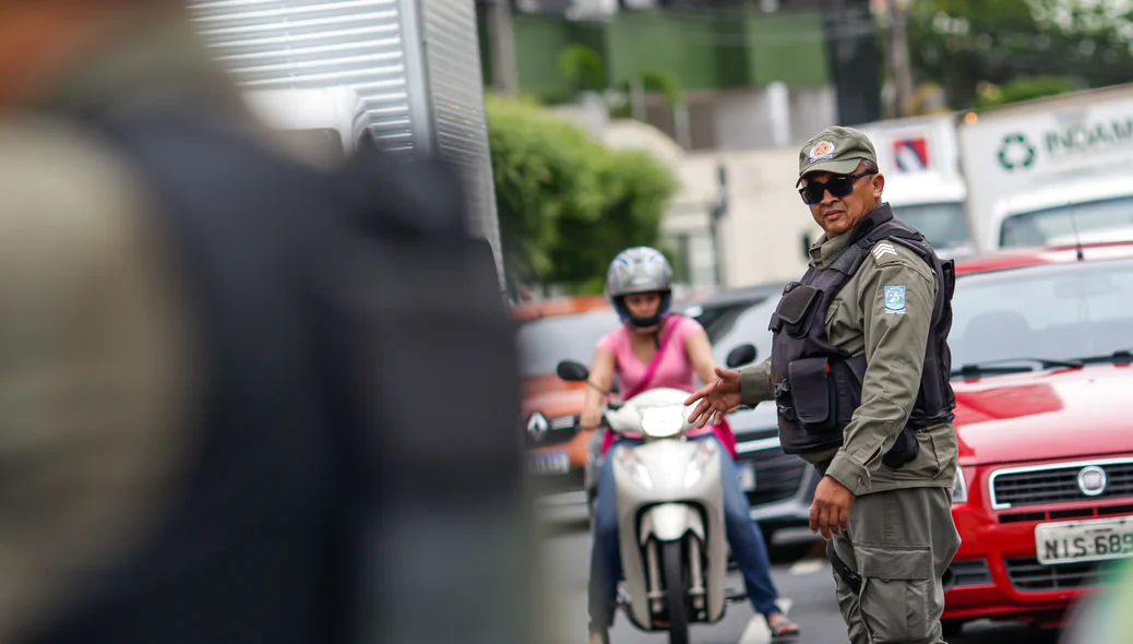 Polícia militar organizou o trânsito