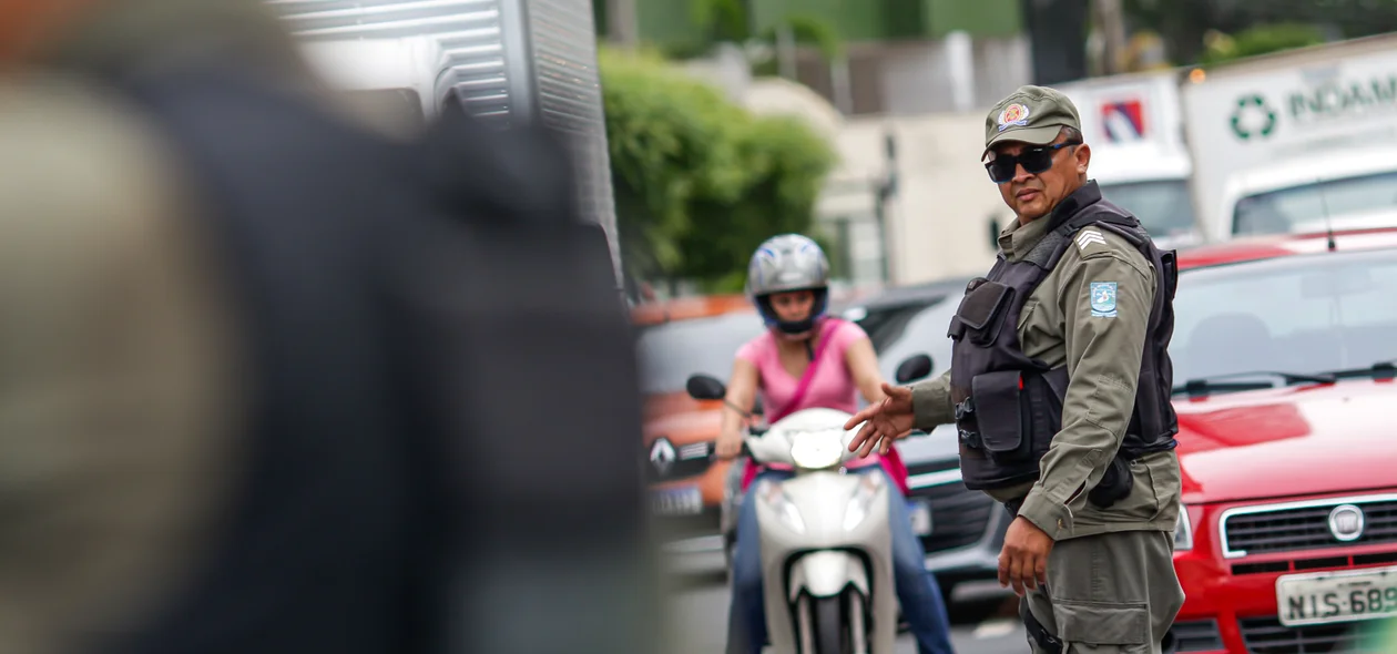 Polícia militar organizou o trânsito